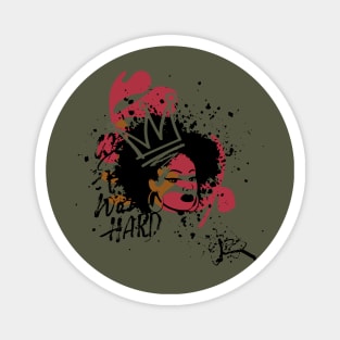 BLACK QUEEN WOMEN GRAFFITI Magnet